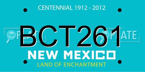 BCT261 New Mexico License Plate