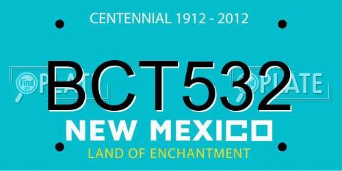 BCT532 New Mexico License Plate