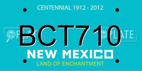 BCT710 New Mexico License Plate