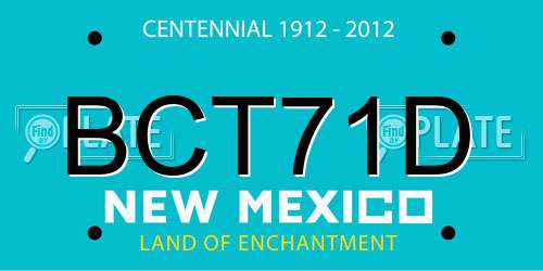 BCT71D New Mexico License Plate