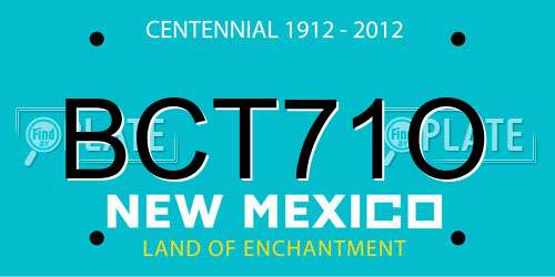 BCT71O New Mexico License Plate