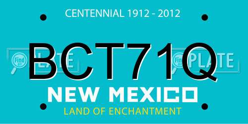 BCT71Q New Mexico License Plate
