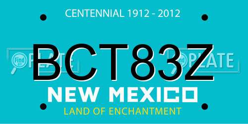 BCT83Z New Mexico License Plate