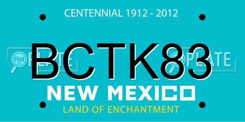 BCTK83 New Mexico License Plate