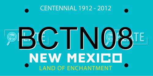 BCTN08 New Mexico License Plate