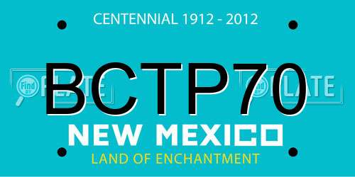BCTP70 New Mexico License Plate