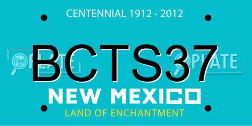 BCTS37 New Mexico License Plate
