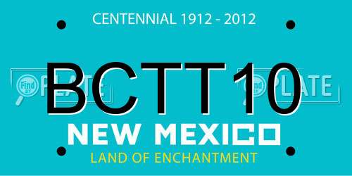 BCTT10 New Mexico License Plate