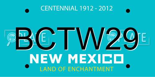 BCTW29 New Mexico License Plate