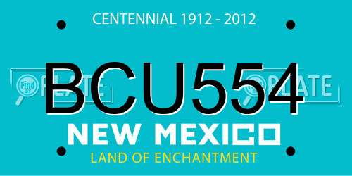 BCU554 New Mexico License Plate