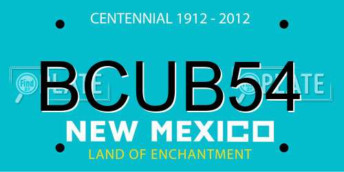 BCUB54 New Mexico License Plate