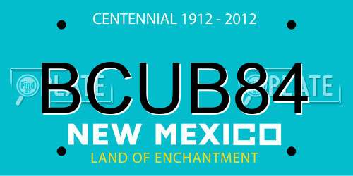 BCUB84 New Mexico License Plate