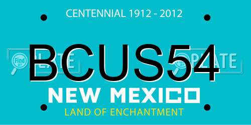 BCUS54 New Mexico License Plate