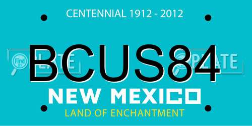 BCUS84 New Mexico License Plate