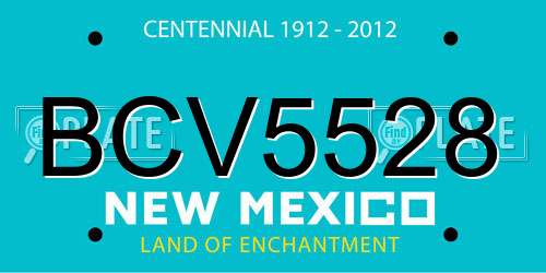 BCV5528 New Mexico License Plate