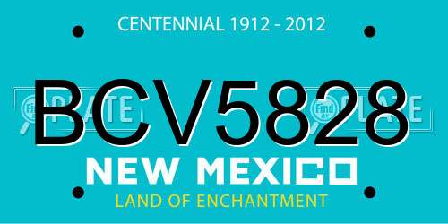 BCV5828 New Mexico License Plate