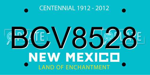 BCV8528 New Mexico License Plate