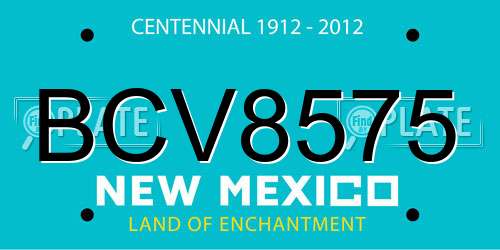 BCV8575 New Mexico License Plate