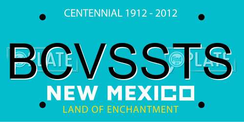 BCVSSTS New Mexico License Plate