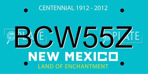 BCW55Z New Mexico License Plate