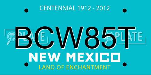 BCW85T New Mexico License Plate
