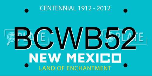 BCWB52 New Mexico License Plate