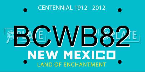 BCWB82 New Mexico License Plate