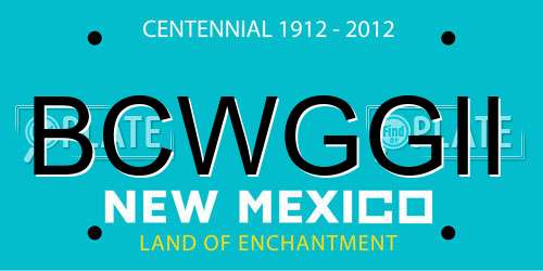 BCWGGII New Mexico License Plate