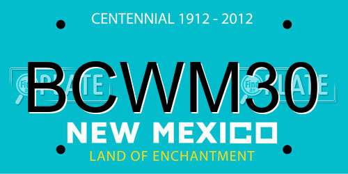 BCWM30 New Mexico License Plate