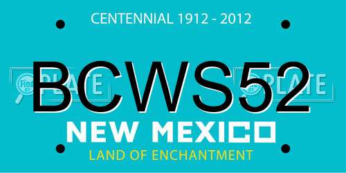 BCWS52 New Mexico License Plate