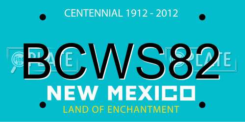 BCWS82 New Mexico License Plate