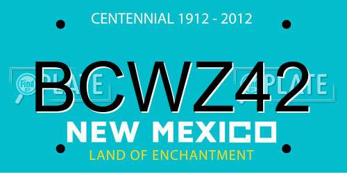 BCWZ42 New Mexico License Plate