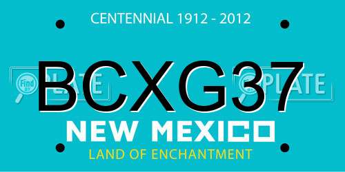 BCXG37 New Mexico License Plate