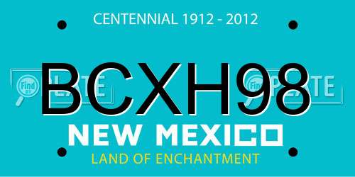 BCXH98 New Mexico License Plate
