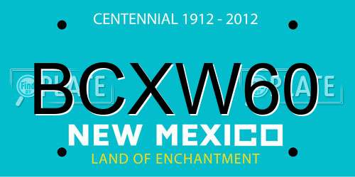 BCXW60 New Mexico License Plate