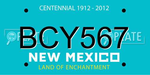 BCY567 New Mexico License Plate