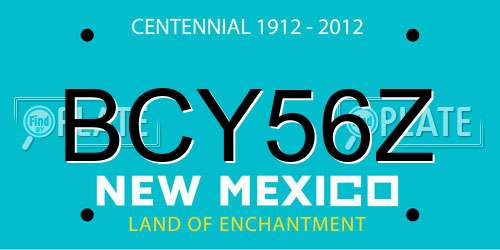 BCY56Z New Mexico License Plate