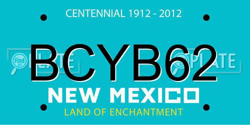 BCYB62 New Mexico License Plate
