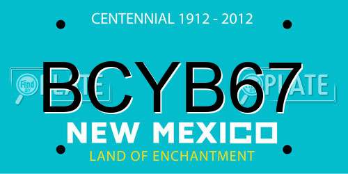 BCYB67 New Mexico License Plate