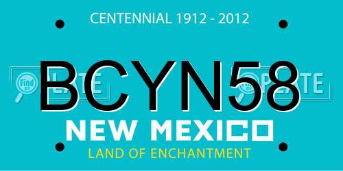 BCYN58 New Mexico License Plate