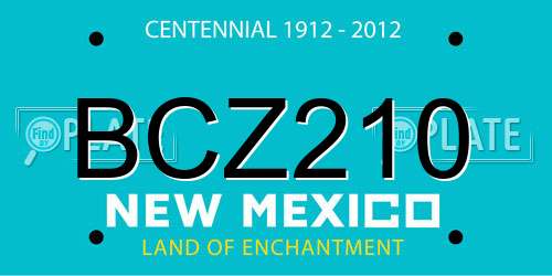 BCZ210 New Mexico License Plate
