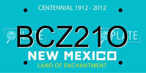 BCZ21O New Mexico License Plate