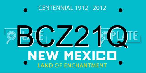 BCZ21Q New Mexico License Plate