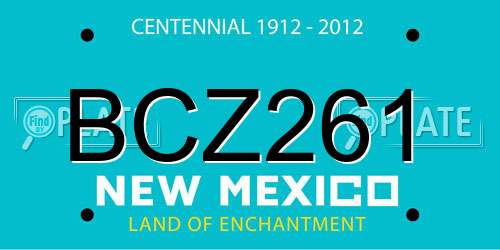 BCZ261 New Mexico License Plate
