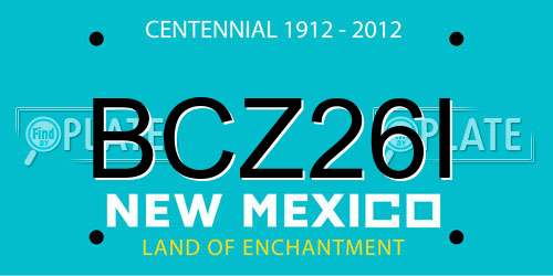 BCZ26I New Mexico License Plate