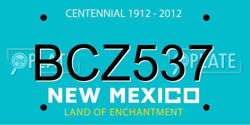 BCZ537 New Mexico License Plate