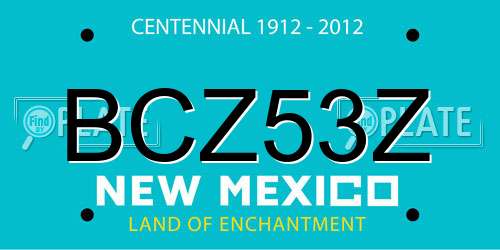 BCZ53Z New Mexico License Plate