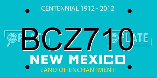 BCZ710 New Mexico License Plate