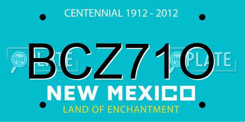 BCZ71O New Mexico License Plate