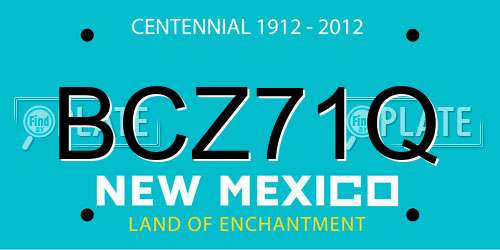 BCZ71Q New Mexico License Plate